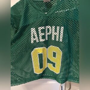 Aephi Bid Day Green Mesh Sports Jersey. Size Medium.